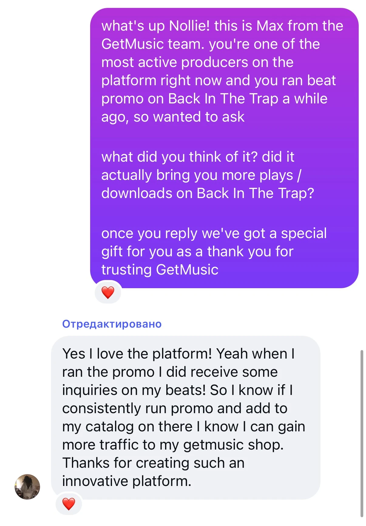 Instagram DM: Nollie on running a promo